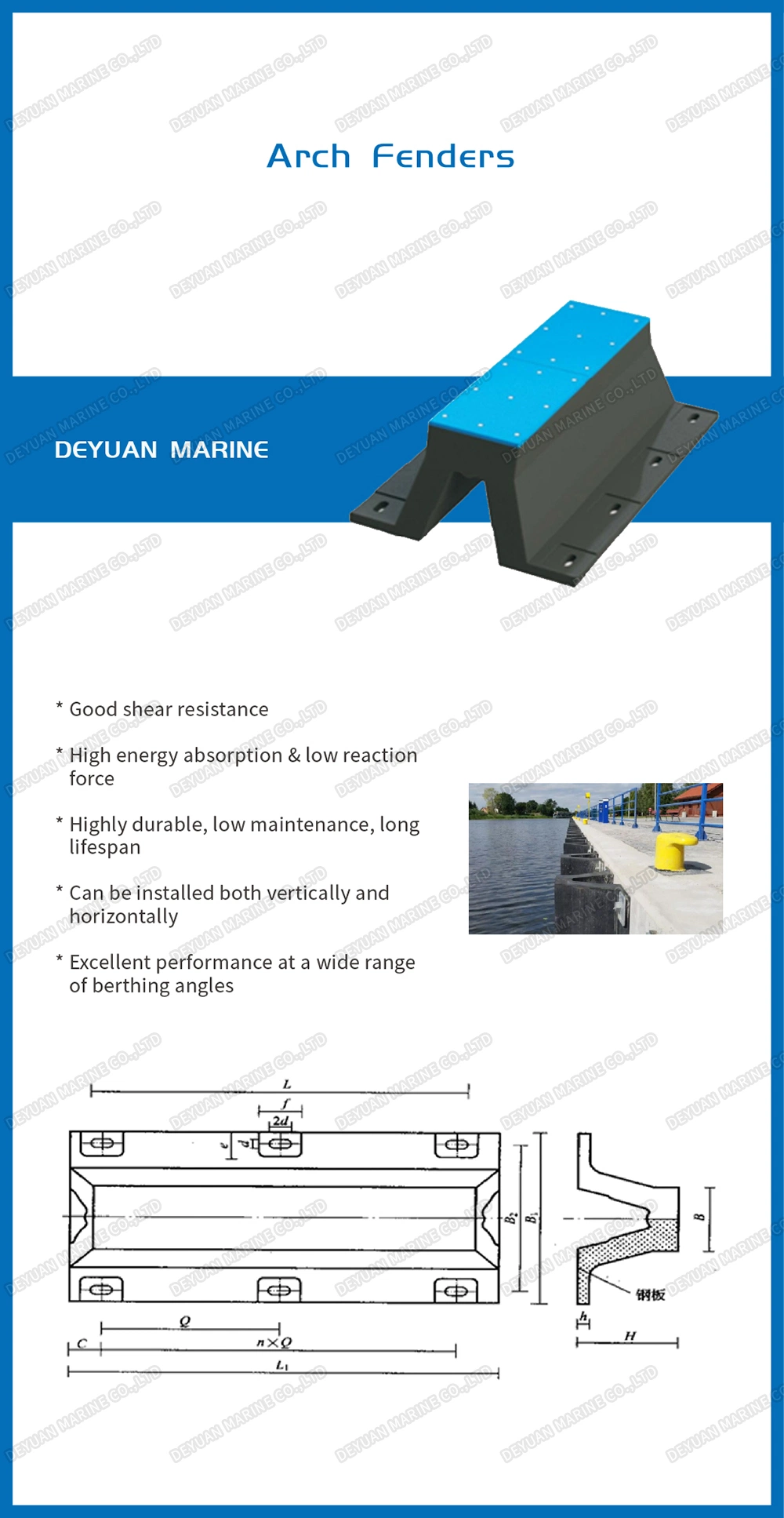 Arch Mooring Rubber Dock Fender